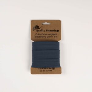 Biaisband tricot uni 3m - Jeansblauw
