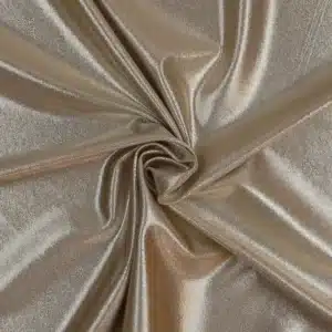 Coupon 50cm Stretch lamee lycra beige/zilver