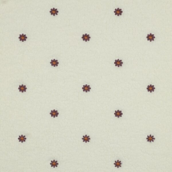 Teddy geborduurde bloemen ecru Van Schie Raamdecoratie en Stoffen