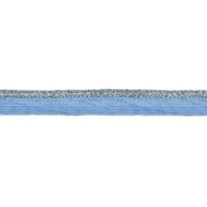 Piping/paspelband lurex babyblauw