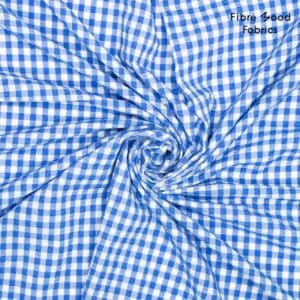 Fibre Mood - Yarn dyed seersucker checks blauw/wit