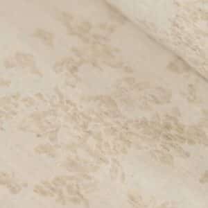 Katoen linnen jacquard bloemen naturel