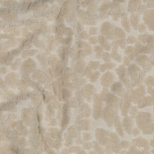 Coupon 80cm rekbare badstof luipaardprint zand