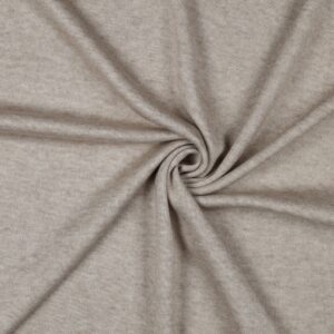 Coupon 125cm knitted viscose melange beige