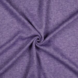Coupon 100cm knitted viscose melange paars