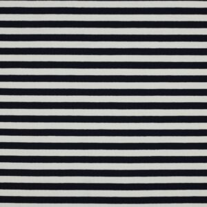 Van schie raamdecoratie & stoffen 2 Coupon 50cm french terry yarn dyed strepen navy
