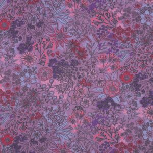 Van schie raamdecoratie & stoffen 3 Fine poplin digitaal bloemen lavendel