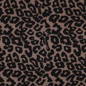 Van schie raamdecoratie & stoffen 1 Rosella stretch luipaardprint bruin