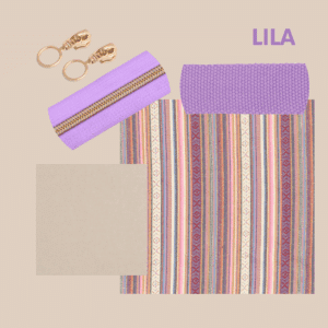 Pakket strandtas + etui - lila