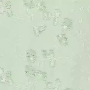 Coupon 45cm broderie bloemen/bladeren lichtgroen