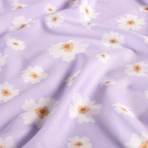 Swimwear recycled jersey upf50 bloemen lila