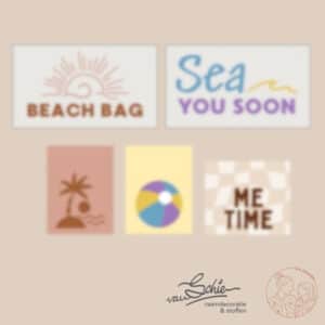 Van schie raamdecoratie & stoffen 4 Crejanneke x van schie - labels mix (5 stuks)