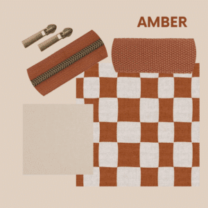 Pakket strandtas + etui - amber