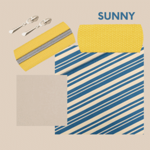 Pakket strandtas + etui - sunny