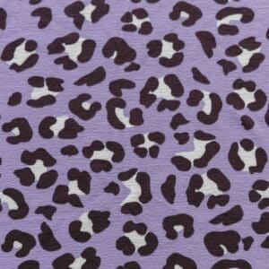 French terry crepe luipaardprint paars