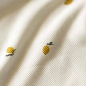 Rib jersey citroenen offwhite