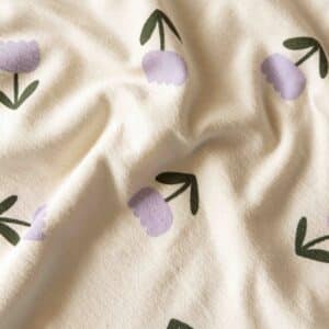French terry crepe tulpen offwhite