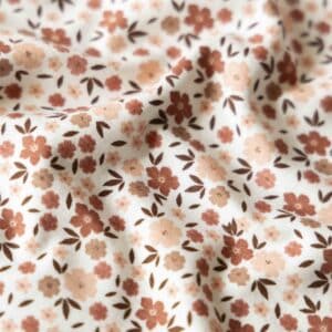 Jersey terra bloemen offwhite