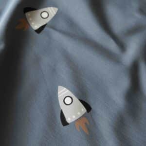 French terry raketten indigo