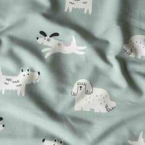 French terry honden babyblauw