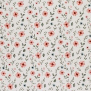 Van schie raamdecoratie & stoffen 2 Jersey digitaal anjer bloemen