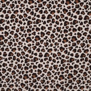 French terry luipaardprint beige/caramel