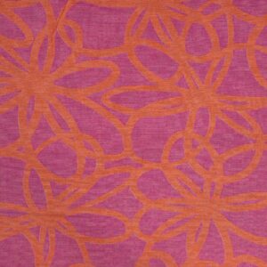 Van schie raamdecoratie & stoffen 2 Hamman jacquard abstracte bloemen roze/oranje