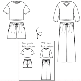 Bel'Etoile - Lola loungewear set dames/kids (papieren patroon)