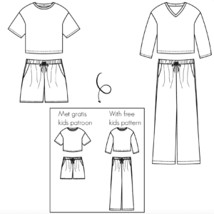 Bel'Etoile - Lola loungewear set dames/kids (papieren patroon)