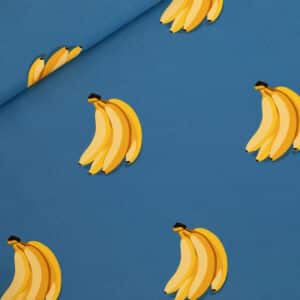 See You at Six - French terry bananas belize blauw