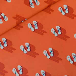 See you at six - katoen flip flops puffin's bill rood