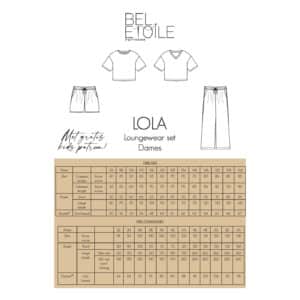 Bel'Etoile - Lola loungewear set dames/kids (papieren patroon)