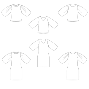Bel'Etoile - Gaëlle top en jurk dames en tieners (papieren patroon)
