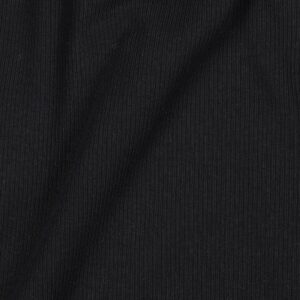 Rib jersey zwart
