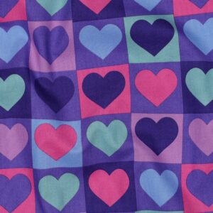 Fine poplin harten paars