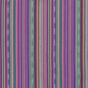 Coupon 100cm jacquard strepen paars