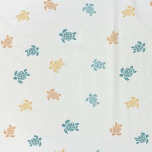 Coupon 100cm jersey schildpadden offwhite