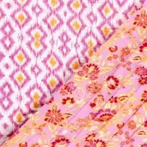 Van schie raamdecoratie & stoffen 11 Stepped hydrofiel boho roze