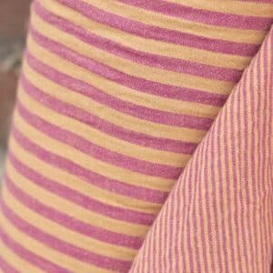 Van schie raamdecoratie & stoffen 7 Hydrofiel yarn dyed strepen dahlia/bruin