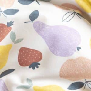 French terry fruit offwhite
