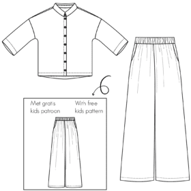 Bel'Etoile - Kiki blouse & broek set dames (papieren patroon)