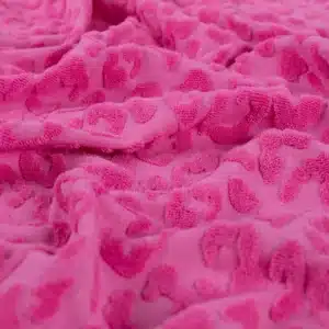 Jacquard badstof luipaardprint fuchsia