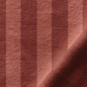 Bamboo badstof strepen marsala/paprika