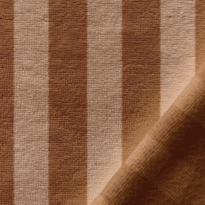 Bamboo badstof strepen caramel/nude