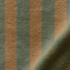 Bamboo badstof strepen beige/rozemarijn