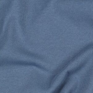 Rib jersey jeansblauw
