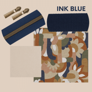 Van schie raamdecoratie & stoffen 10 Pakket strandtas + etui - ink blue