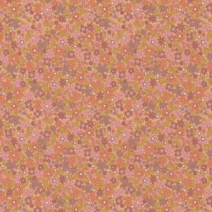 Katoen bloemen perzik/roze