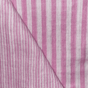 Hydrofiel yarn dyed strepen bubblegum/offwhite