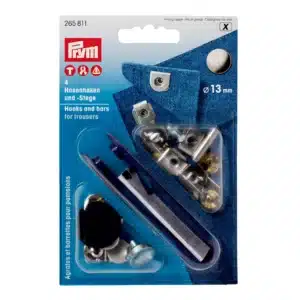 Prym inslag broekhaken - 13mm - zilver